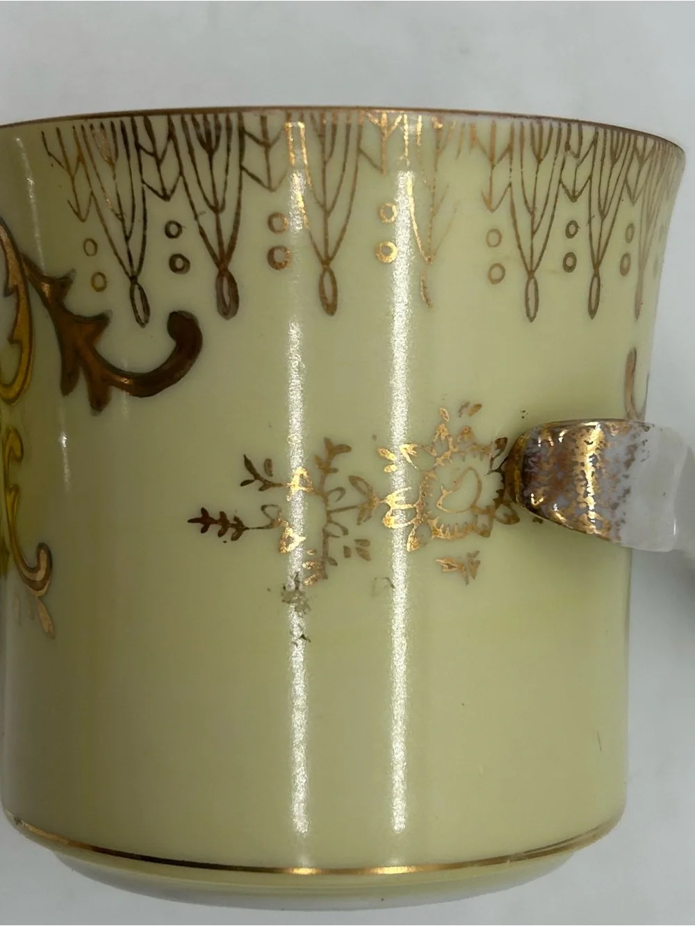 Vintage Ceramic Condiment Jar With Spoon Iridescent Pale Green